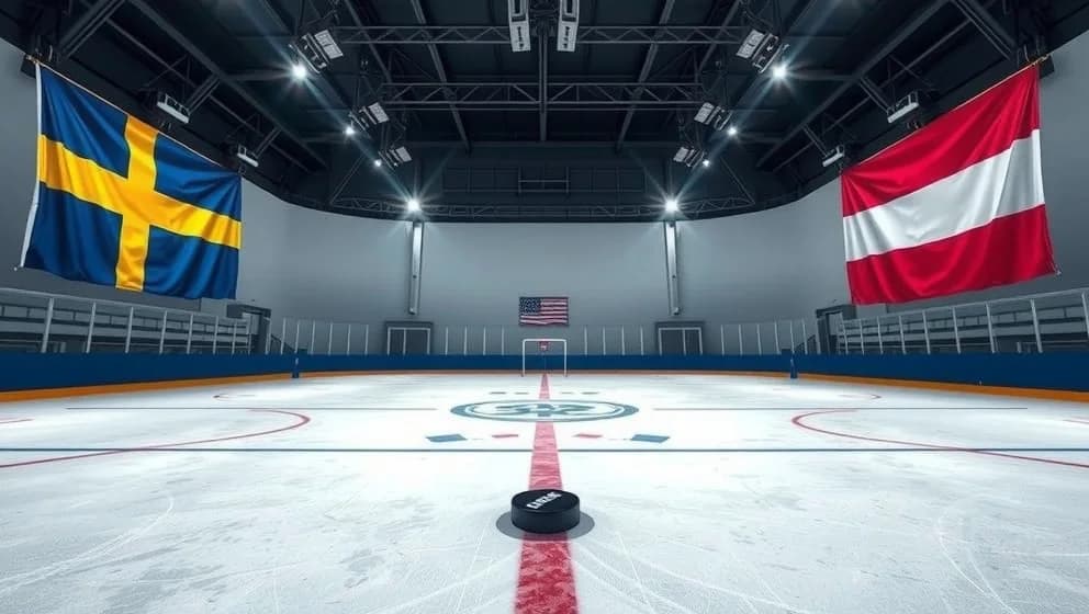 Sverige mot Österrike i hockey