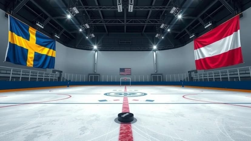 Sverige mot Österrike i hockey